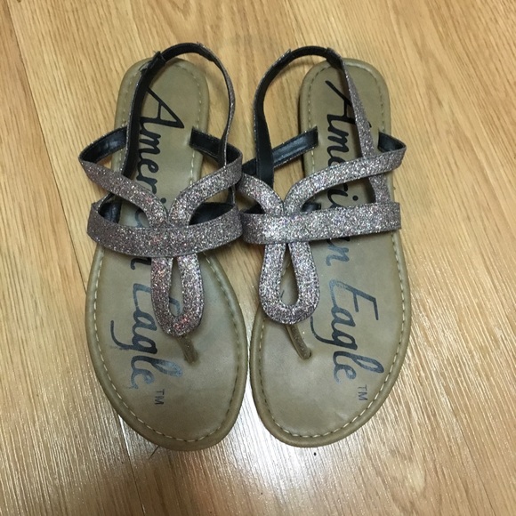 American Eagle By Payless Shoes - Glittery American Eagle sandals size 8